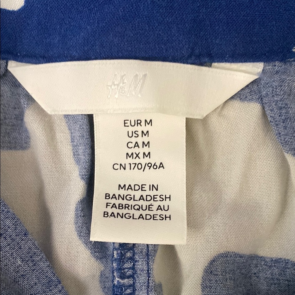 H &M Blue and White tiered Dress - Picture 2 of 8